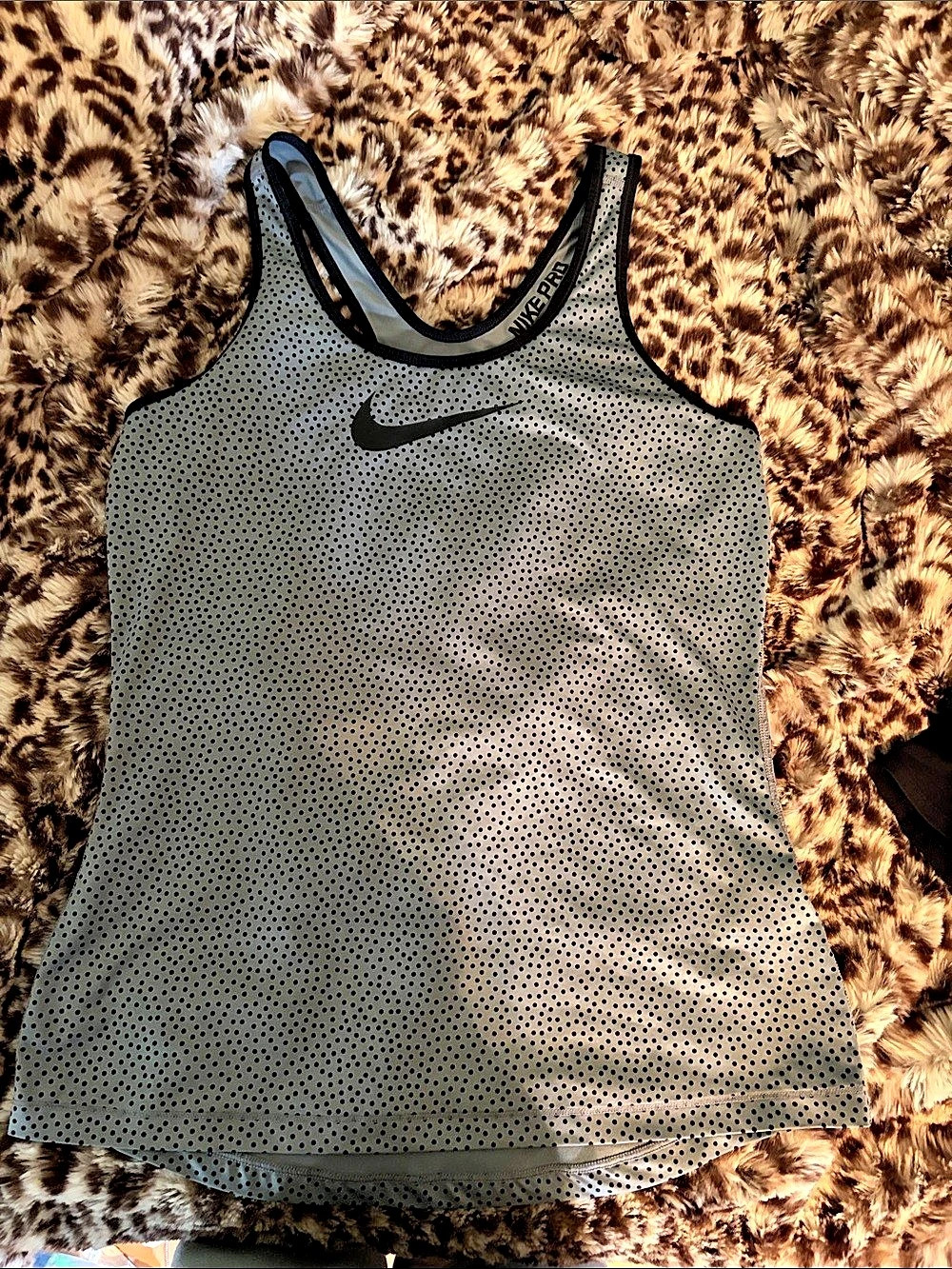Nike Pro Polka Dot Dri-FIT Tank Top Women's Size Large